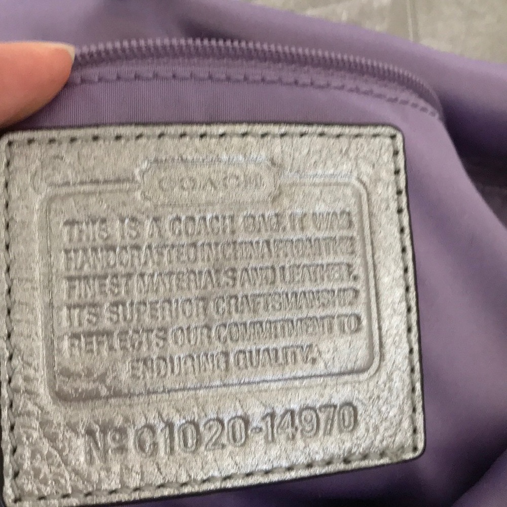 Coach Perry Lilac Julia Op Art Sateen Tote - Picture 4 of 11